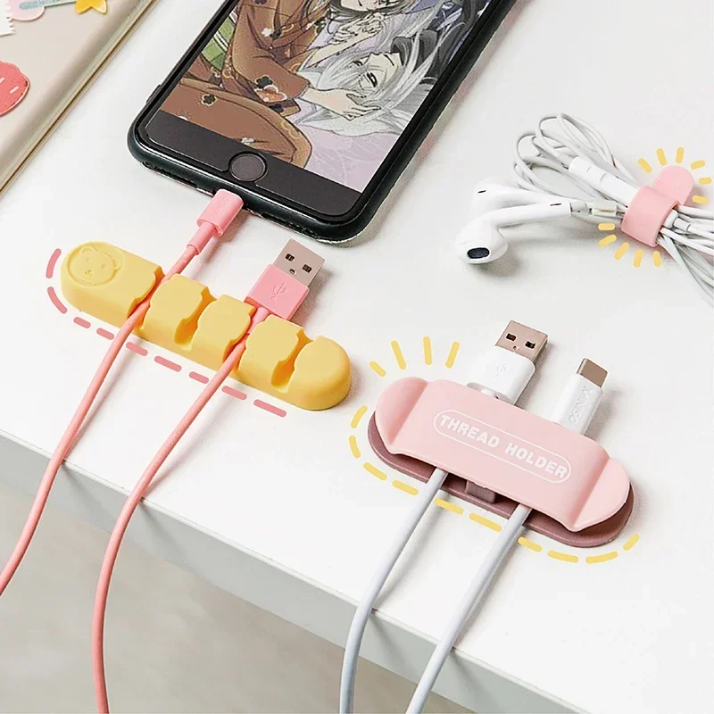

Cable Organiser Fixer Data Cable Silicone Desktop Organizer Fixed Headphone Wire Clip Wire Organizer Gods of Cable Management