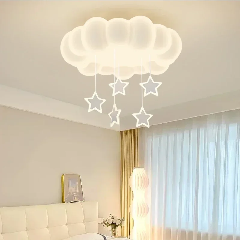 Imagem -06 - Quente Romântico Led Luzes de Teto Quarto das Crianças Branco Nuvem Bolha Luz Simples e Moderno Menino Menina Quarto do Bebê Lâmpadas Teto