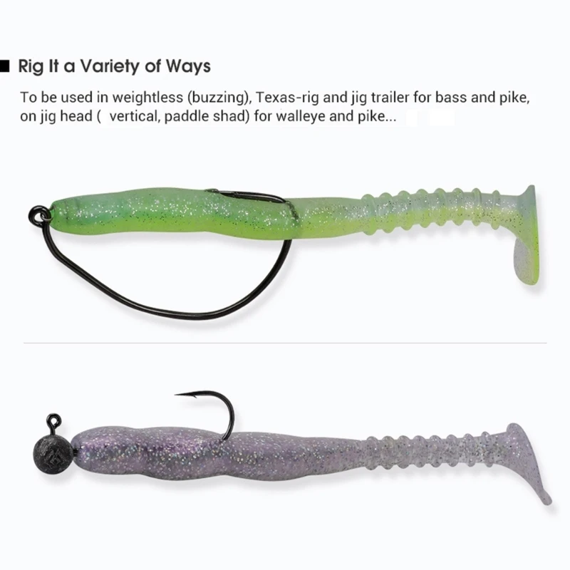 

Y1UB Fishing Lure Tackle Shad Swimbait Jig Head Lure for Freshwater Saltwater Fishing