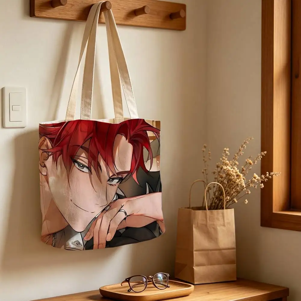 L-Lout of Comics Counts Family  Printed Canvas Shoulder Tote Bag for School Work and Commute