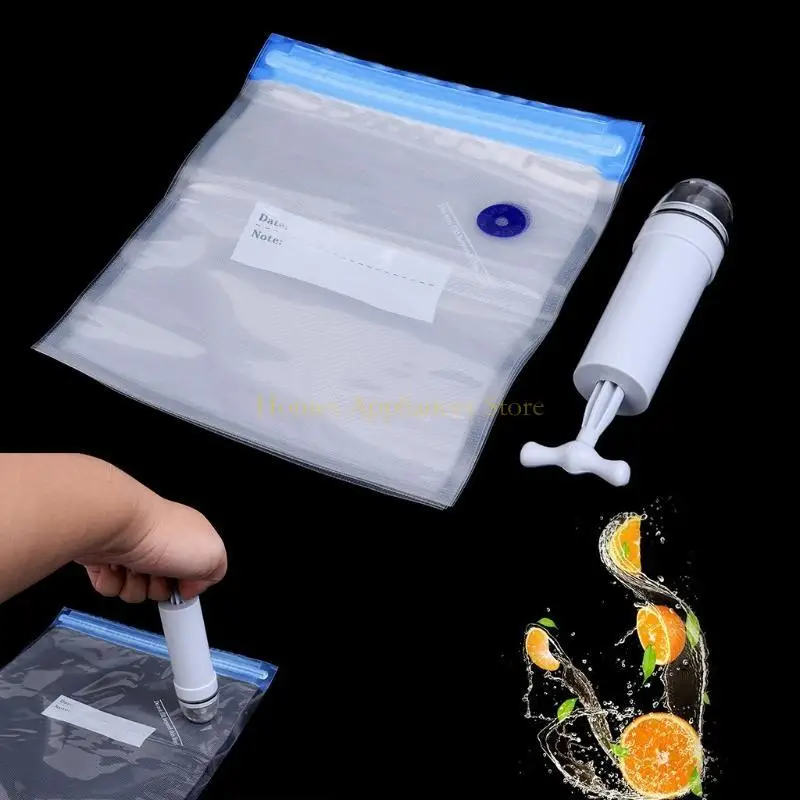 D0AB 5PCS упаковочный пакет+пищевой вакуумный герметик для хранения