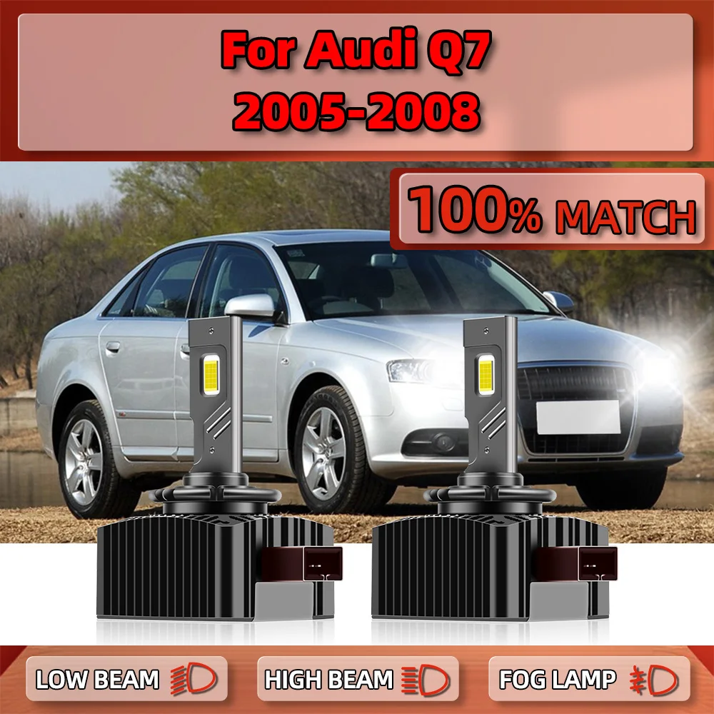 D1S LED Headlights Bulbs 120W 29000LM Canbus Car Xenon Headlamps 12V 6000K 1:1 Xenon HID For Audi Q7 2005 2006 2007 2008