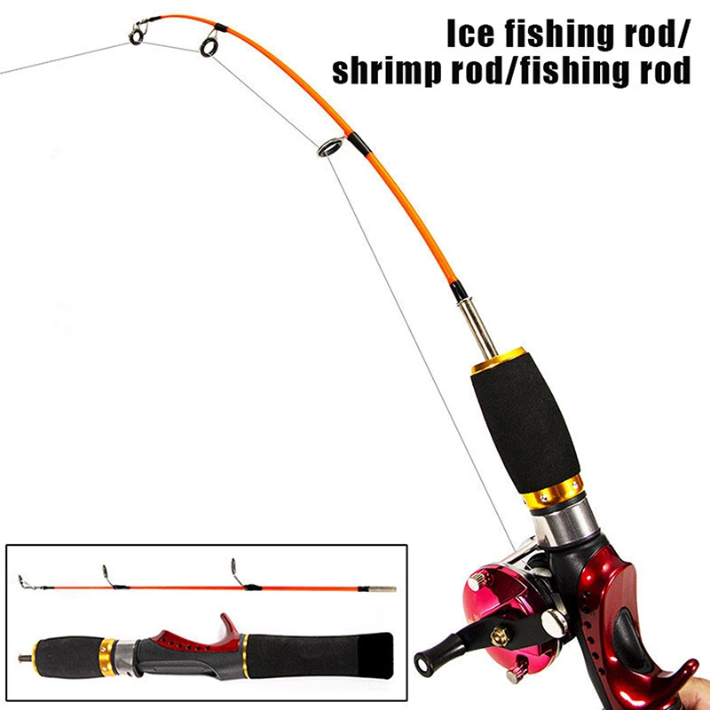 52cm/66cm Mini Portable Winter Ice Fishing Rods Spinning Casting Hard Rod Fishing Rod Fishing Equipment