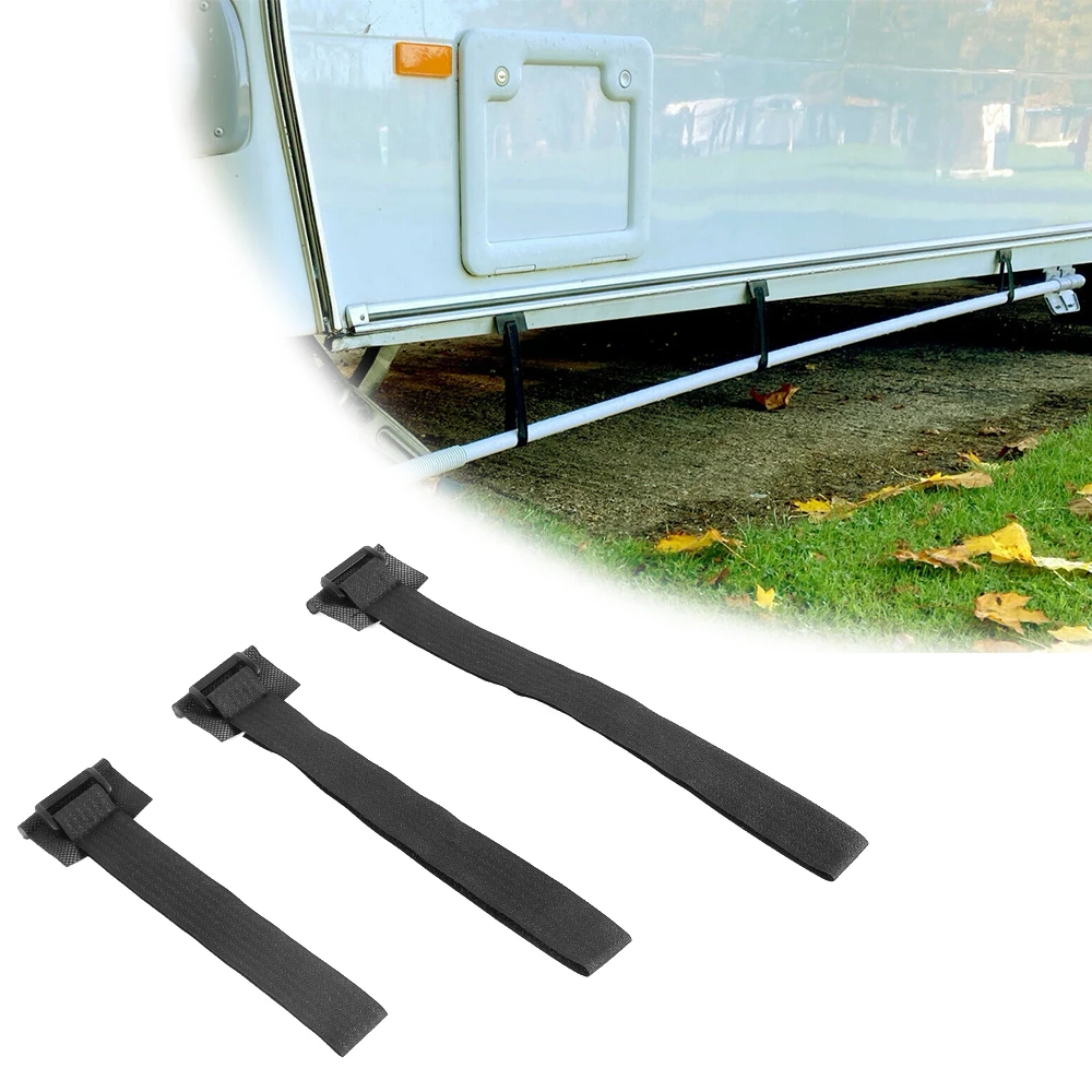 

3Set Caravan Waste Water Pipe Adjustable Strap Support Straps For Rigid Flexi Pipes 55cm 45cm 35cm RV Parts Accessories