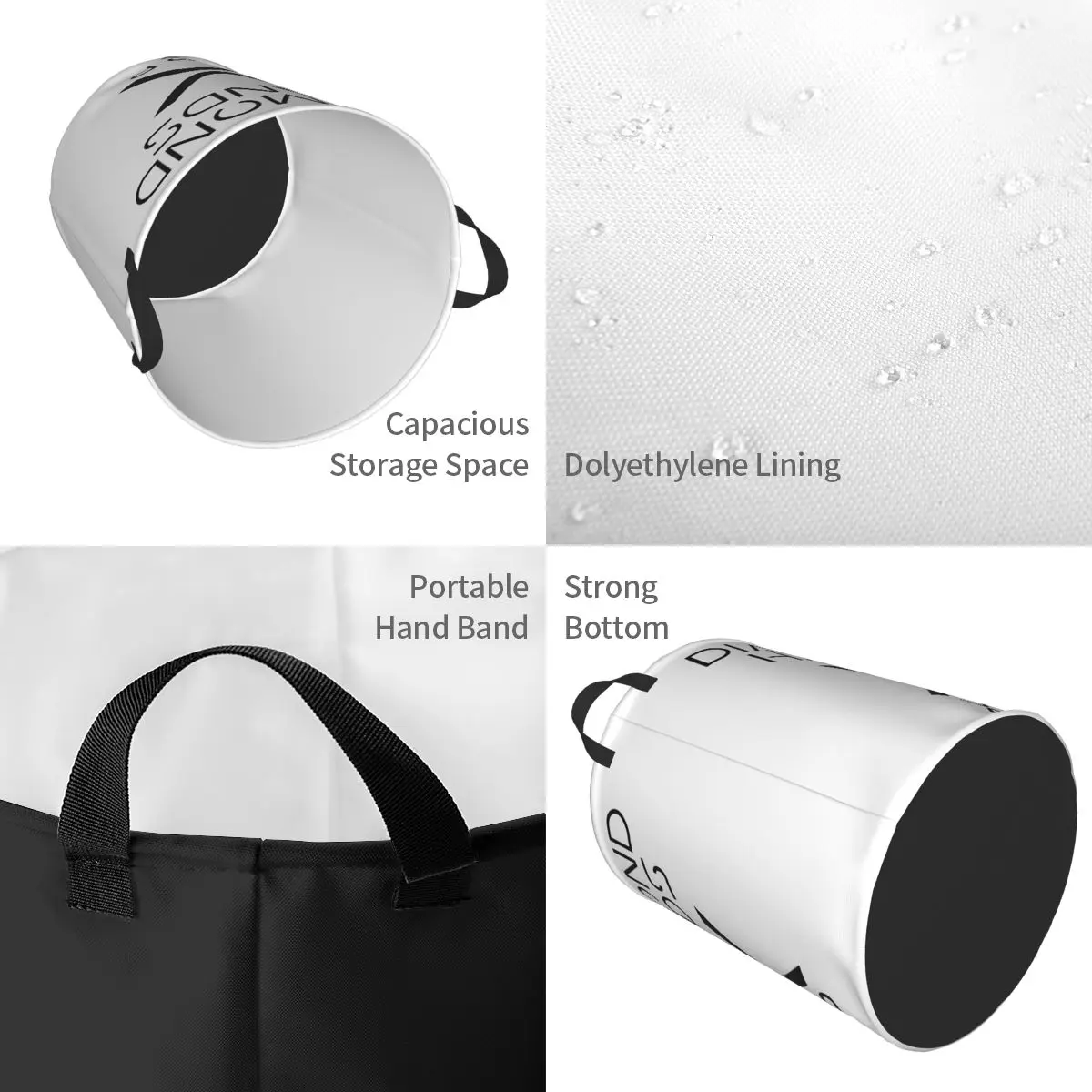 XRP Ripple Crypto Diamond Hands Dirty Laundry Baskets Folding Large Waterproof Clothes Sundries Basket For Home Kids