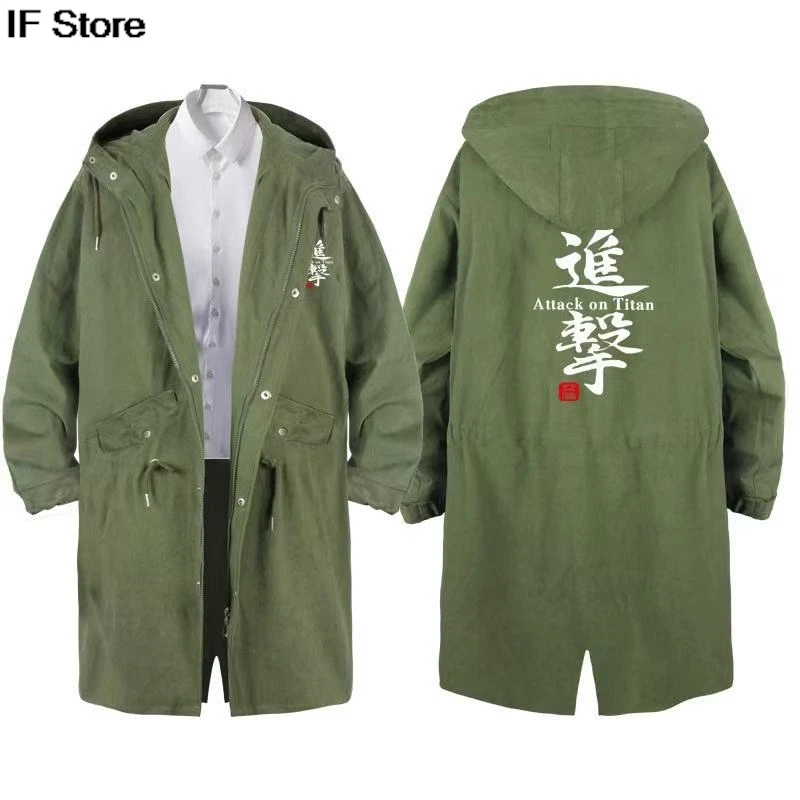 Anime ataque em titã trincheira impressão blusão masculino e feminino casual de alta qualidade longo blusão harajuku y2k hoodie