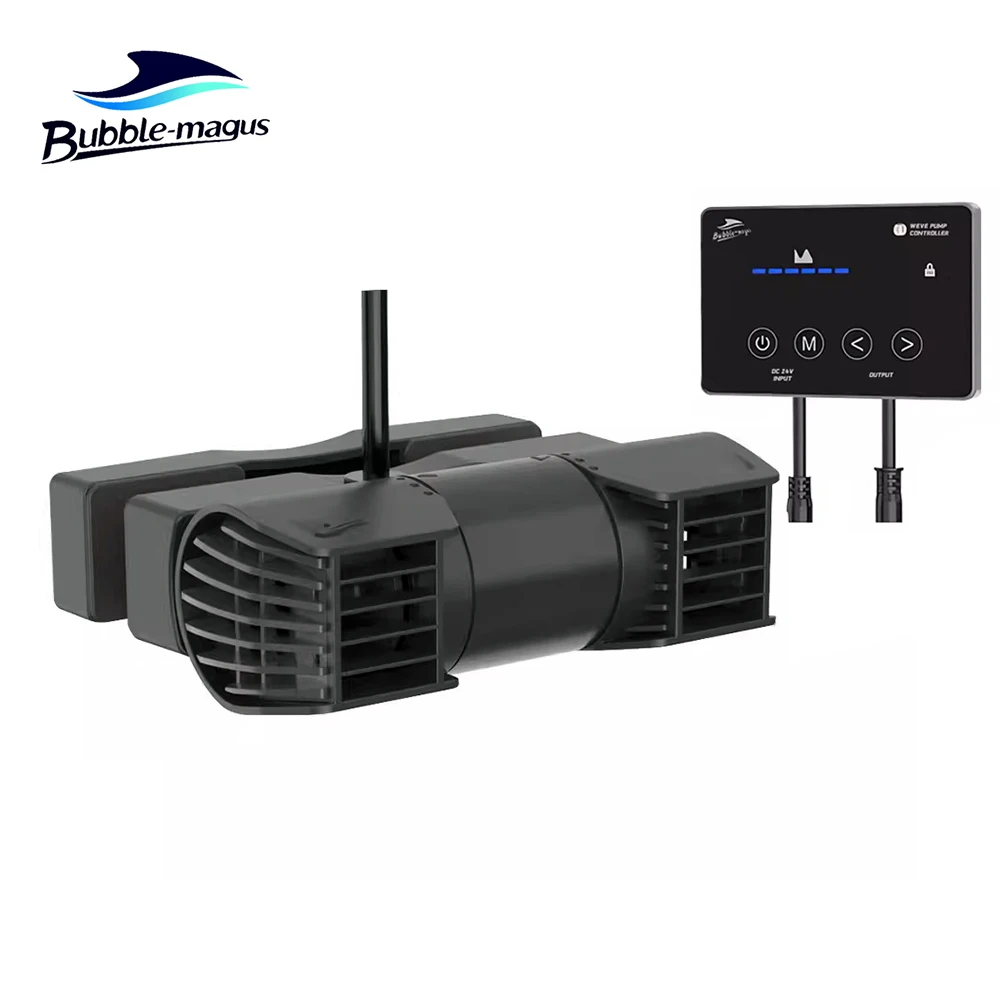 New DC24V 48W DW13000 Dual Adjustable Cross Flow Pump Aquarium Fish Tank Wavemaker with Smart Controller