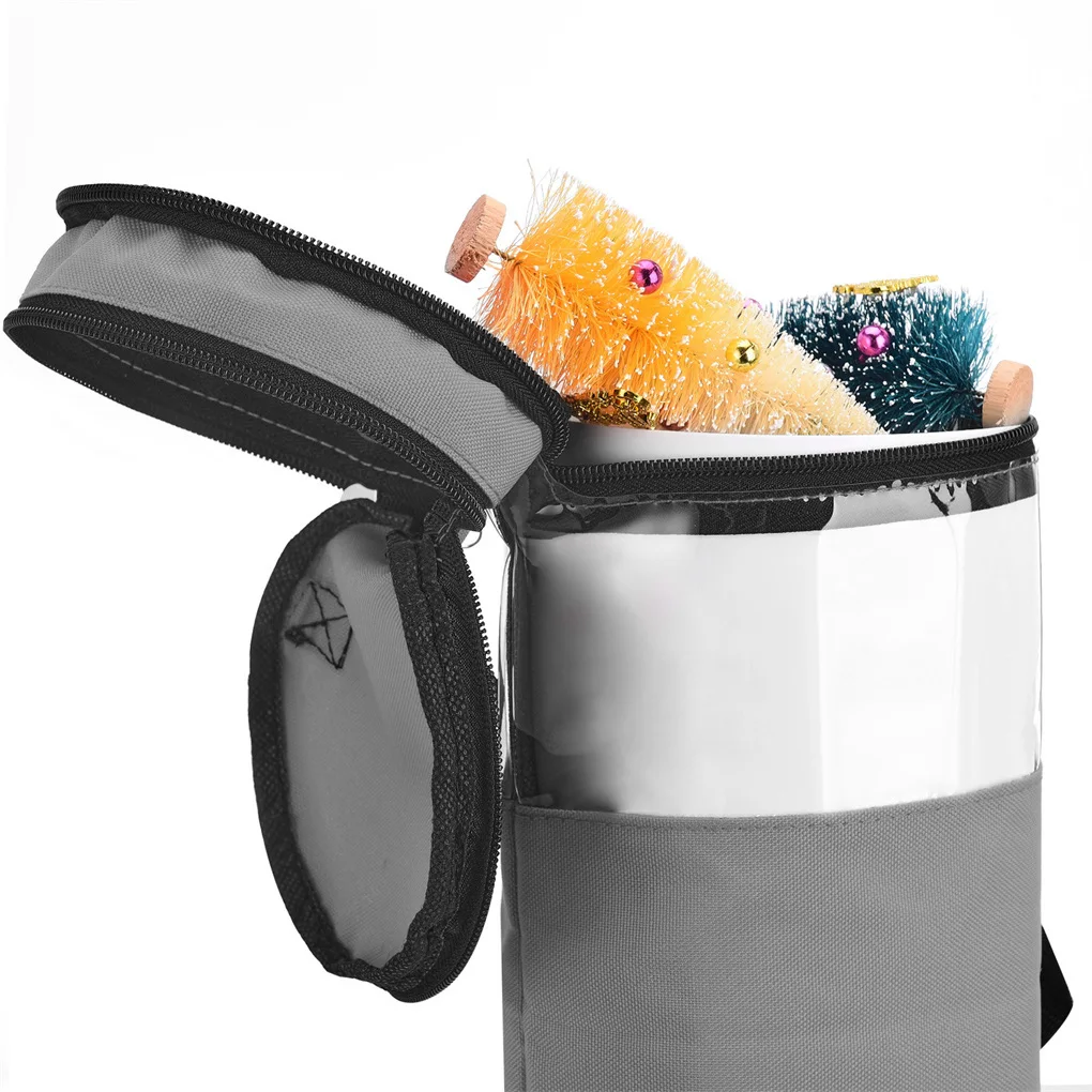 Wrapping Paper Storage Bag Long Wrap Organizer Waterproof PVC Zippered Ribbons Holder Crafts Tool for Door