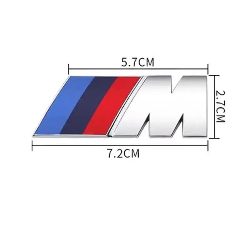 3D ABS M Logo Car Body Side Badge Body Rear Trunk Decor Sticker Car Modification Accessorie For All BMW M Power X1 X3 X5 X7 E71