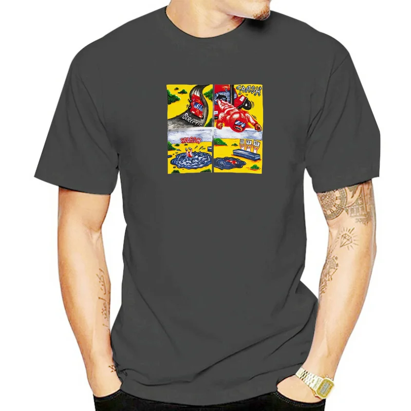 

2025 New Summer Polar Skate Co Crash Tee Personality Print Loose Skate Sports Men's and Women's Short-sleeved T-shirt