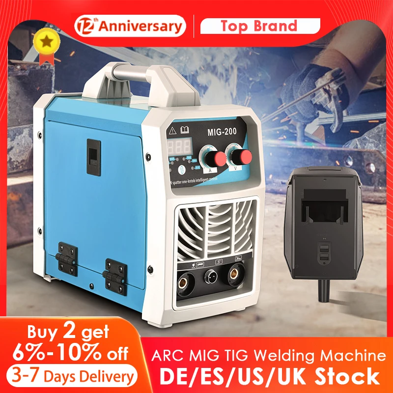 

3-in-1 ARC MIG TIG Welding Machine Digital IGBT inverter Welder Gas No Gas Soldering for welding carbon Steel, iron, metals