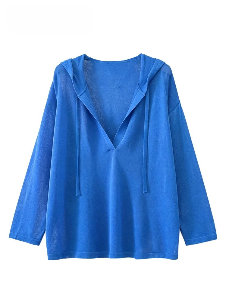 CaraCLUB plus Size Long Sleeve Hoodie Women's Fashion Slimming Lightweight Top Korean Style Loose Fit Polyester Fiber