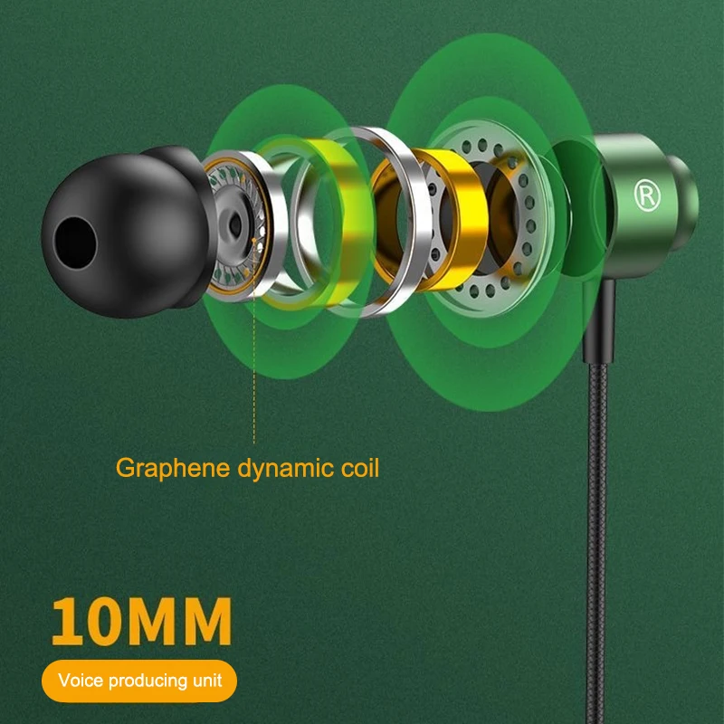 Metal Elbow Gaming Headphones In-ear 3..5mm/type-c Wire-controlled Headphones Comfortable In-ear Students General Music Calls