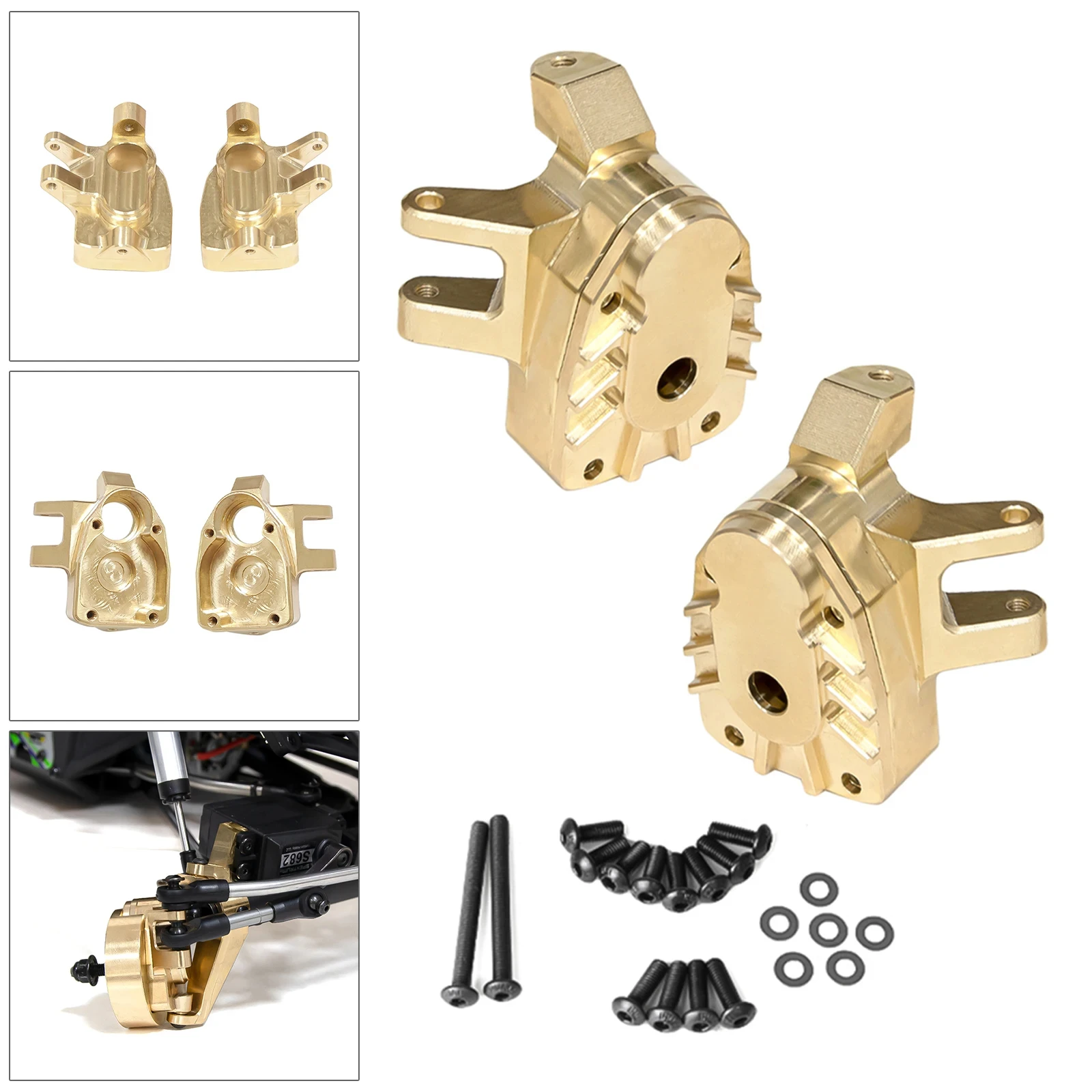RC Car Brass Counterweight C Seat Steering Cup Rear Axle Seat for 1/8 AXP8 GILAMON 2.2 4X4 RTR Trail Buggy Upgrades Accessories