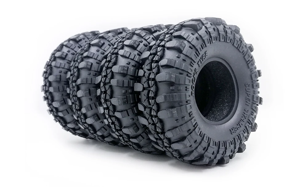 4 stücke 1,9 Zoll 110mm Rock Crawler Reifen Rad Mit Solide Beadlock Felge Für 1/10 Axial Trax Trx4 Rc4wd D90 D110 Tf2 Rc Auto – Detail 4