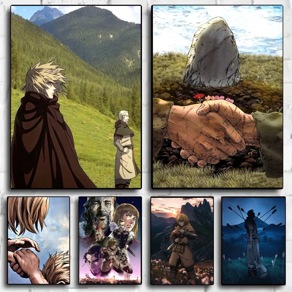 V-Vinland Saga Anime Manga  Poster HD art sticky wall waterproof home living room bedroom bar aesthetic decoration