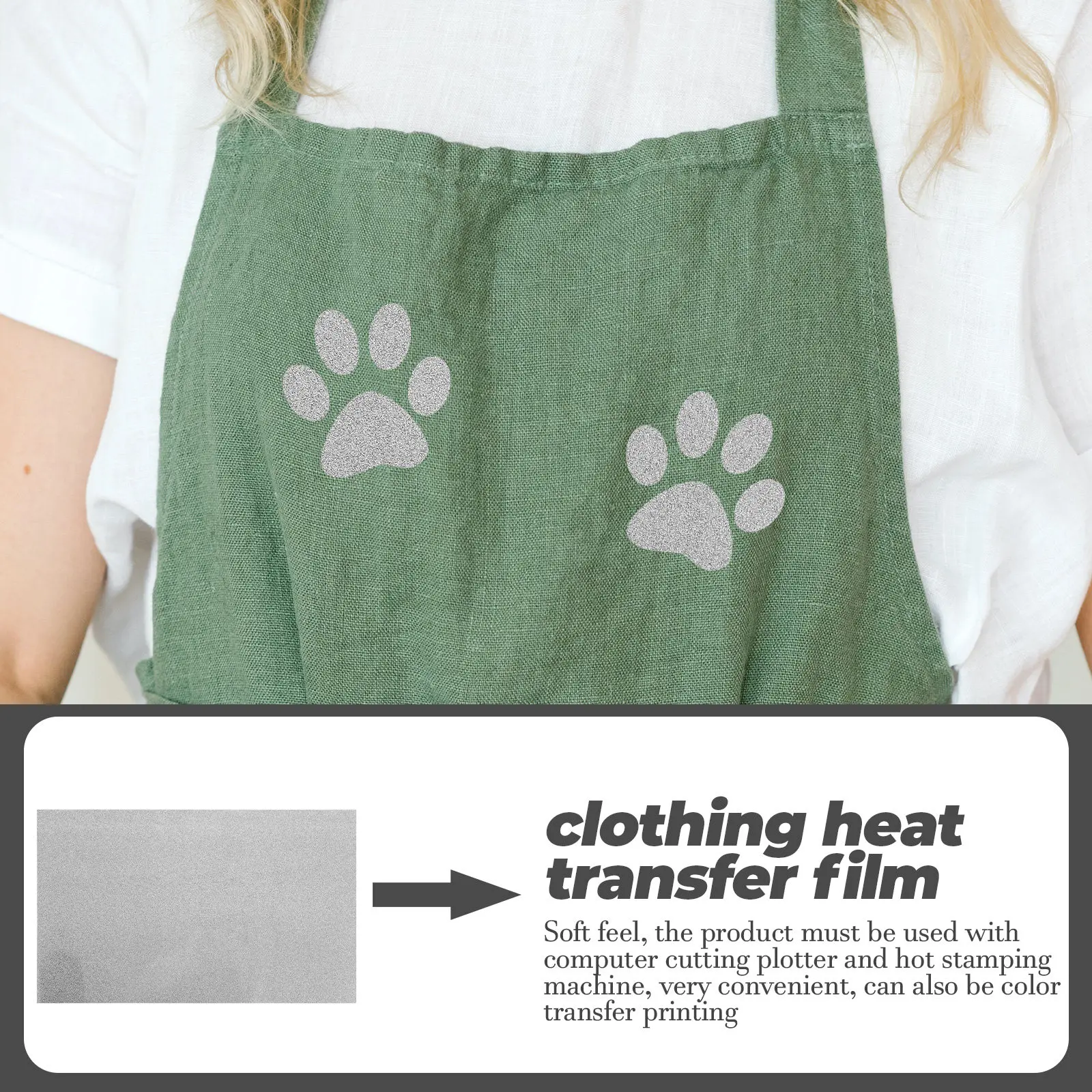 

1 Sheet Heat Transfer Vinyl Glitter Iron on Vinyl for T-Shirts DIY Clothing Craft Film with Strong Adhesion Washable Non-Crack