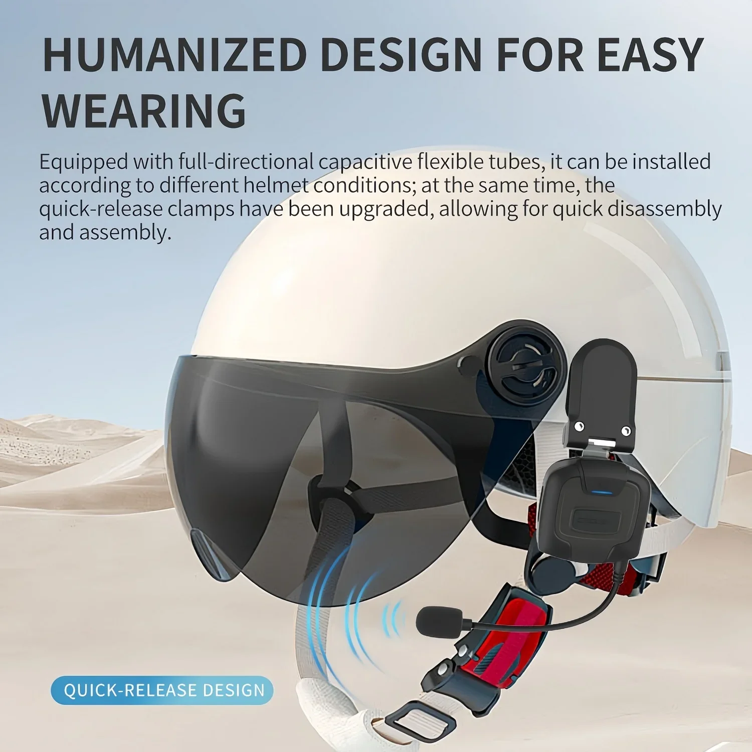 

2026 New Bluetooth Motorcycle Helmet Headset Headphone Wireless Motobike Handsfree Stereo Earphone Speaker Noise Reduction