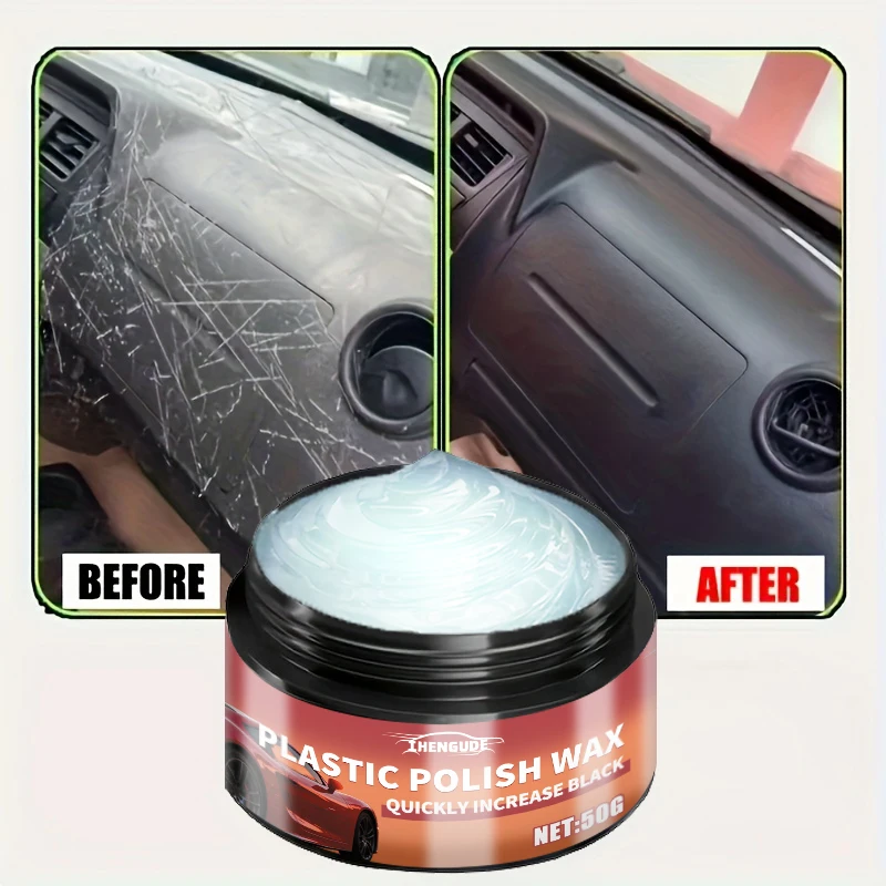 Crystal Clear Car Plastic Restorer - Car Interior and Panel Renovation Wax Coating Agent Car Maintenance Wax Car Polishing Paste