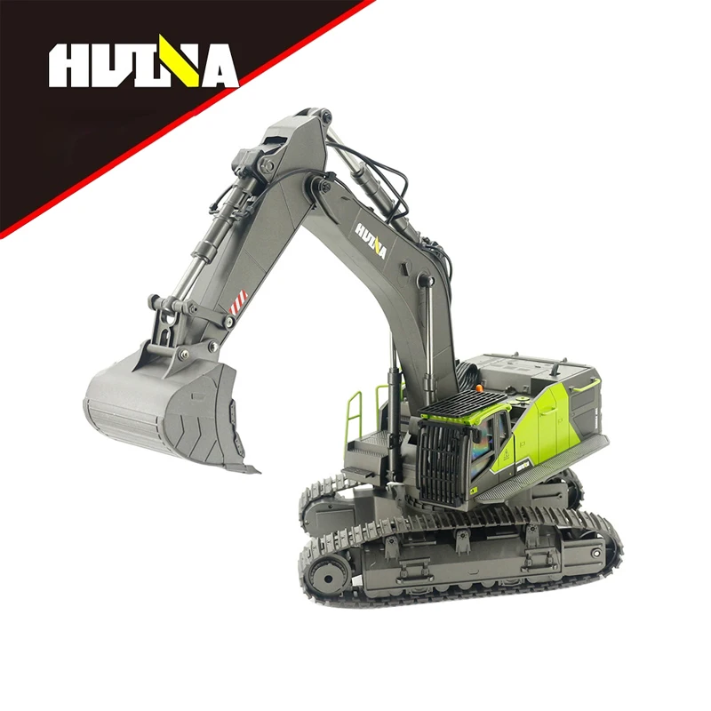 Huina 1/14 Rc Alloy Excavator 1593 22-Channel Large Simulation Sound And Light Large Remote Control Engine toyering Vehicles