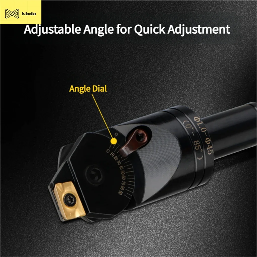 KBDA 1Pcs Universal Chamfering Cutter Multifunctional Adjustable 0-85 Degrees Milling Cutter Holder for APMT1604 Carbide Inse