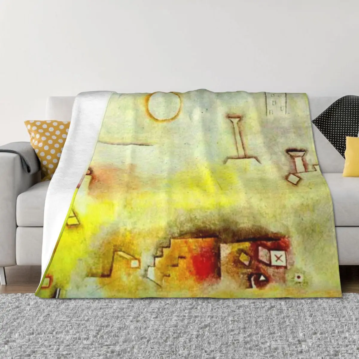 

Paul Klee "Reconstructing" | Architectural Elements | Architecture Themed Throw Blanket Sofa Throw bed plaid Large Blankets