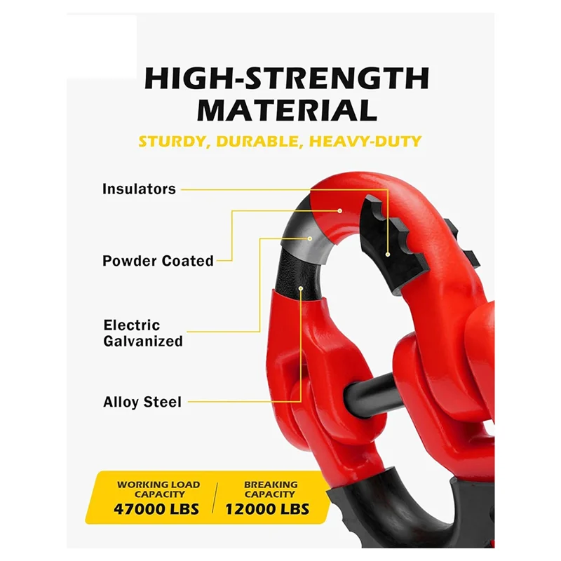 Ultra 2Pack 1/2 Safe Chain Connector Link, Coupling Link For Trailer Chains Connect, Tow Hitch Safe Chain Connector Link