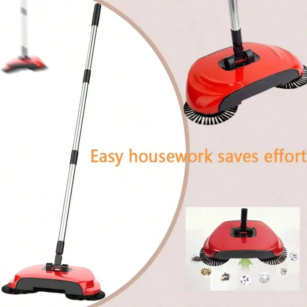 

Push Broom Carpet Sweeper Manual Push Floor Sweeper Brooms And Dust Trays Lazy Vacuum Mop Manual Sweeper And Pan Rotary Househo