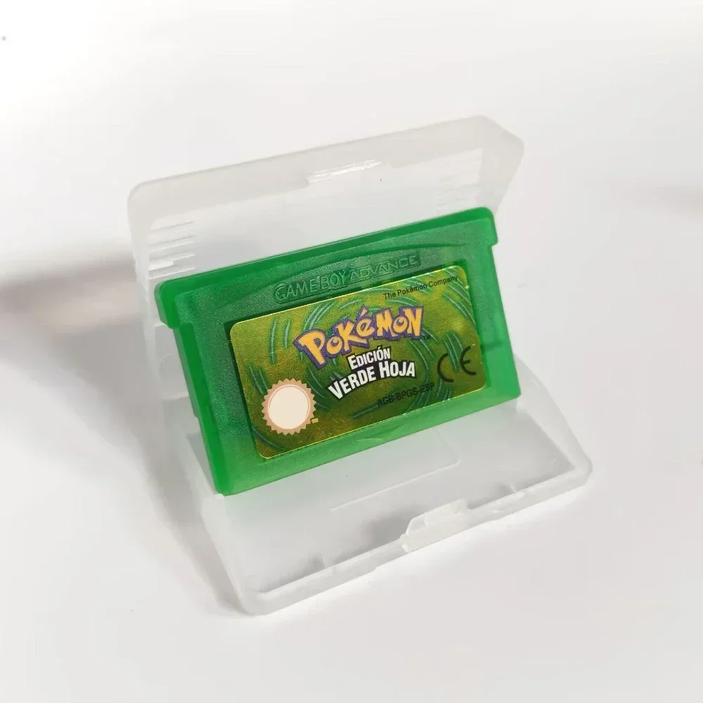 Pokémon Cartucho De Videojuego GBA De 32 Bits Serie (Emerald/Red Fuego/LeafGreen/Ruby/Sapphire), Versión ESP, Regalo Para Niños