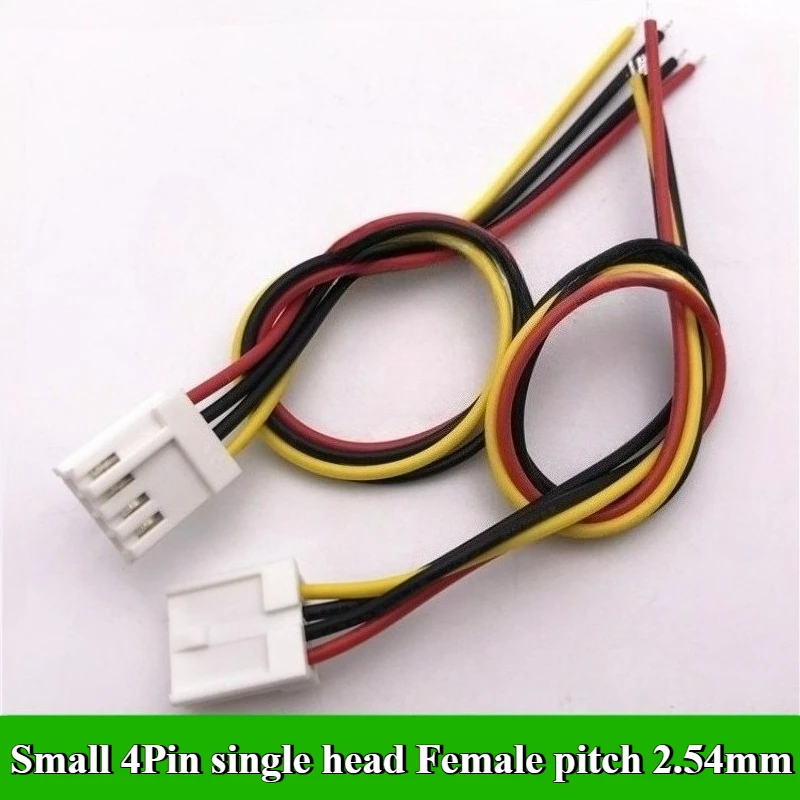 

Small 4Pin Female terminal wire pitch 2.54mm single head wire length 20cm 22AWG electronic line floppy drive power supply cord