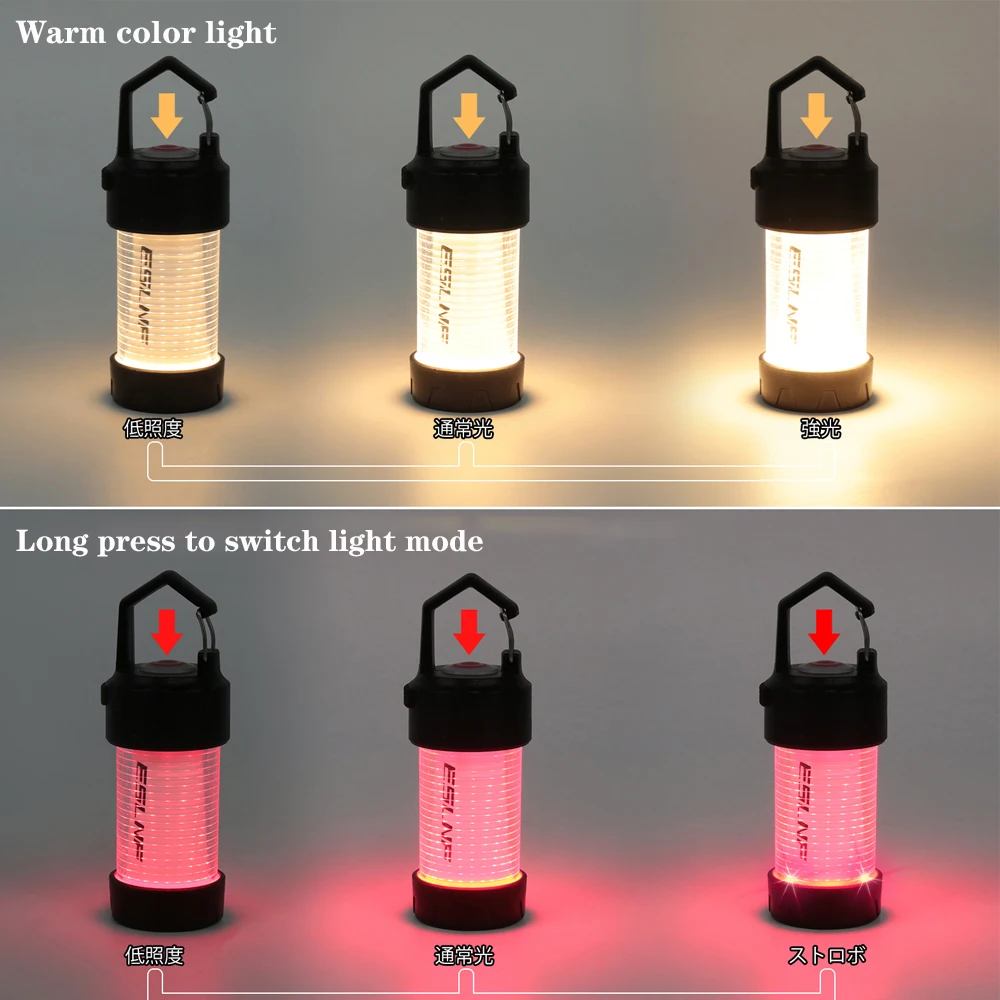 BATOT-Lanterne de Camping Noire ML4, Micro Phare LED, Lampes de Poche Portables, Lumière de Secours pour Camping en Plein Air, Alpinisme