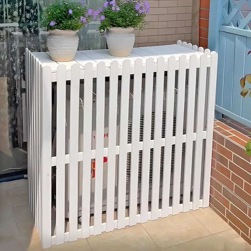 

Air Conditioner Fence Screen Outdoor, Solid Wood Air Conditioning Frame, Wooden Rustic AC Covers, Unit Fence Cover For Outside