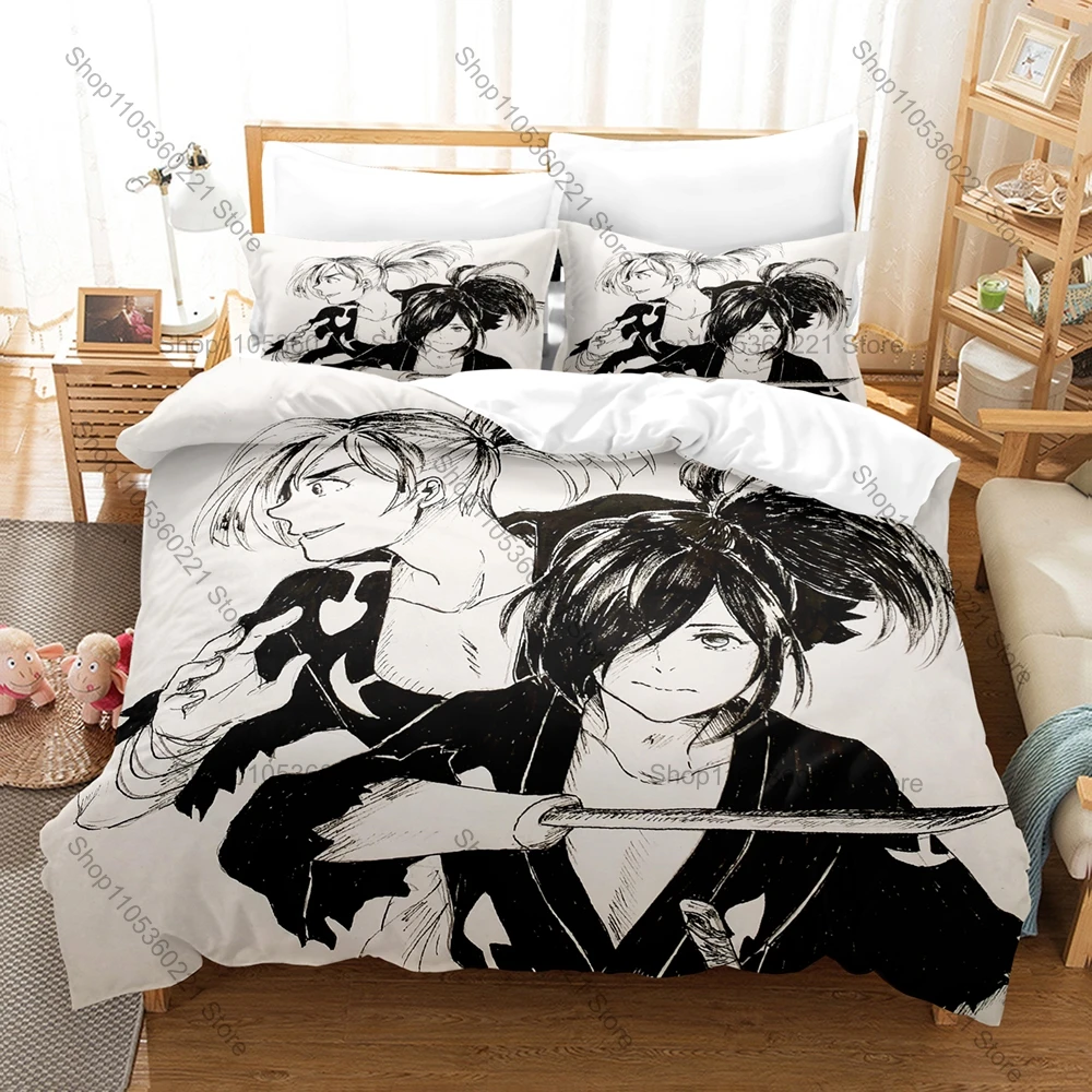 Cool Hyakkimaru Dororo Dark Feudal Japan Samurai Demon Hunting Historical Anime HD Print Bedding Set Duvet Cover + 2 Pillowcases