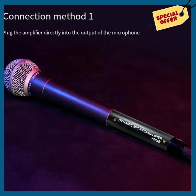 -A15I Amplificatore per microfono DM1 per amplificatore per microfono dinamico a guadagno DM1 28DB per microfoni a nastro dinamici e passivi