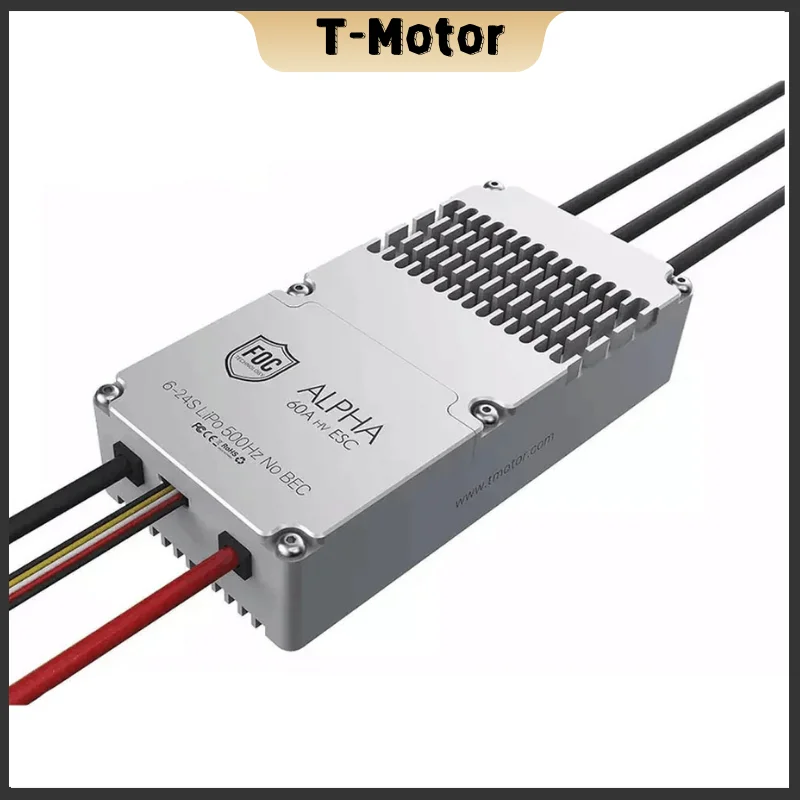 T-Motor ALPHA 60A 24S FOC ESC Electronic Speed Control For Multirotor U12II KV60 U13II KV65 Brushless Motor