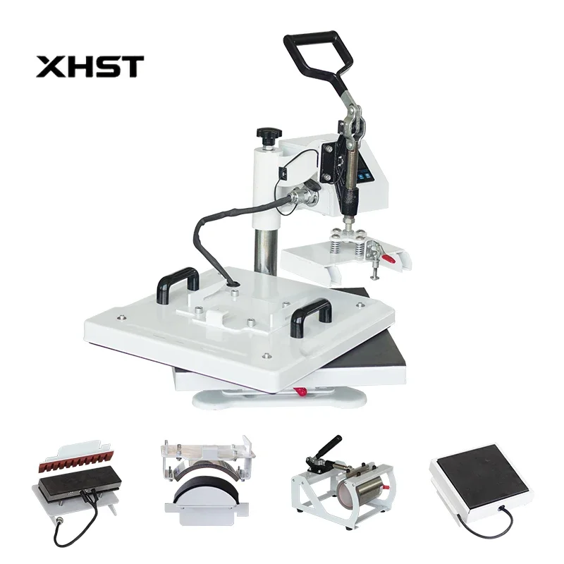 Top Quality T-shirt Mug Plate Cap Combo Clothes Digital Garment Printers T-shirt Printing Machine for Sale Heat Press Machine CE