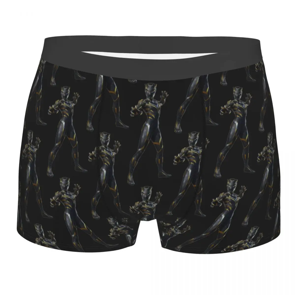 

Custom Male Fashion Black Panther Movie Underwear Boxer Briefs Soft Shorts Panties Underpants