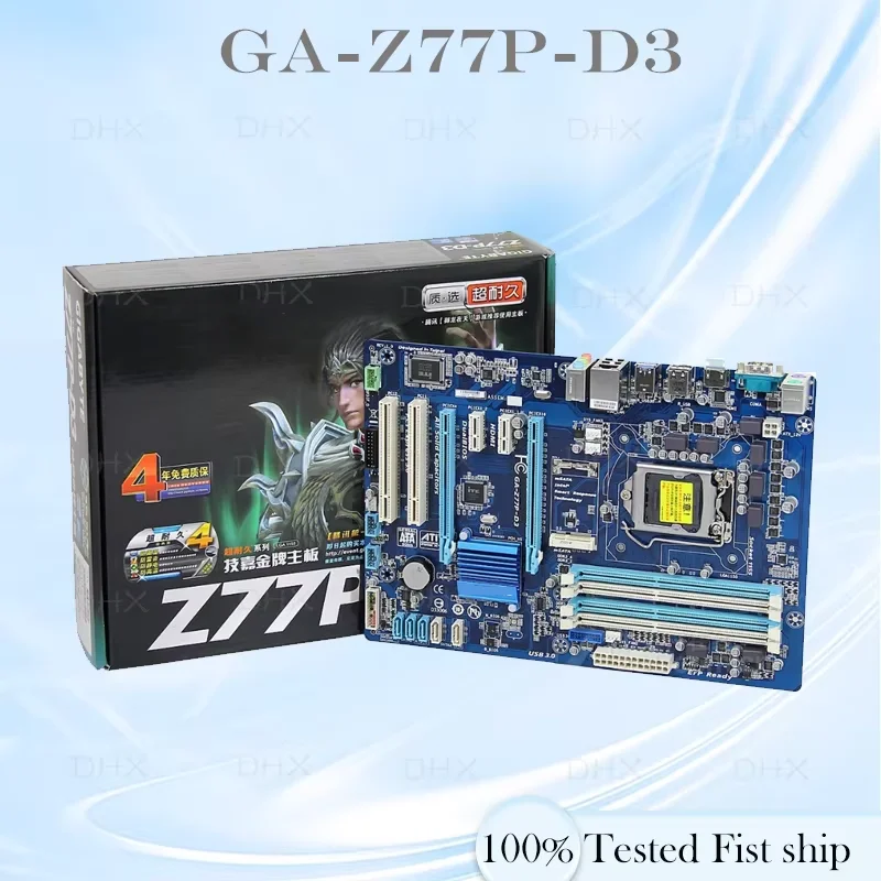 For GA-Z77P-D3 Motherboard 32GB PCI-E3.0 HDMI LGA 1155 DDR3 ATX Z77 Mainboard 100% Tested Fully Work be shipp quickly DH