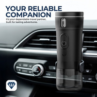 ROUNY Portable Coffee Maker,Small Espresso Machine DC12V Travel Coffee Maker for Car Outdoor Camping Backpacker,Lightweight