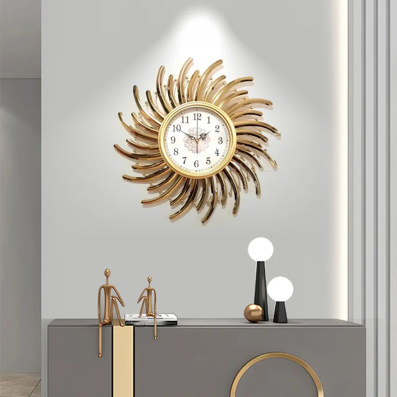 Vintage Retro Antique Wall Clock Nordic Style Gold Cute Luxury Kitchen Wall Clock Digital Aesthetic Reloj Pared Home Decor Items