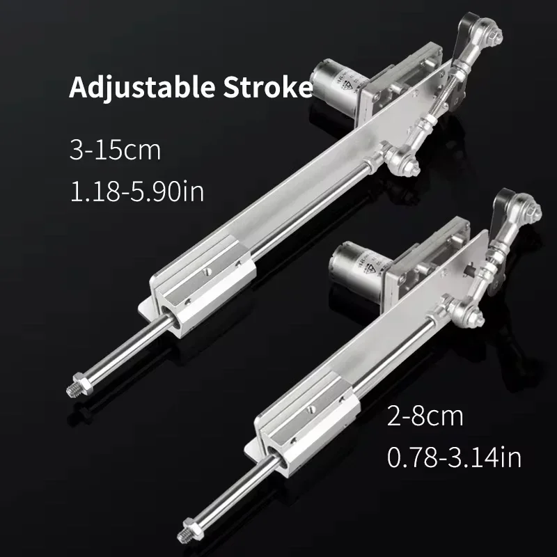 Motor Aktuator Linear Siklus Bolak-balik DC 12V/24V dengan Suction Cup, Langkah 6-20cm, Kontrol Kecepatan untuk Otomatisasi