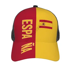 Spain Espana Soccer Country Flag Summer Sun Baseball Cap Breathable Adjustable Men Women Outdoor Fishing Hat