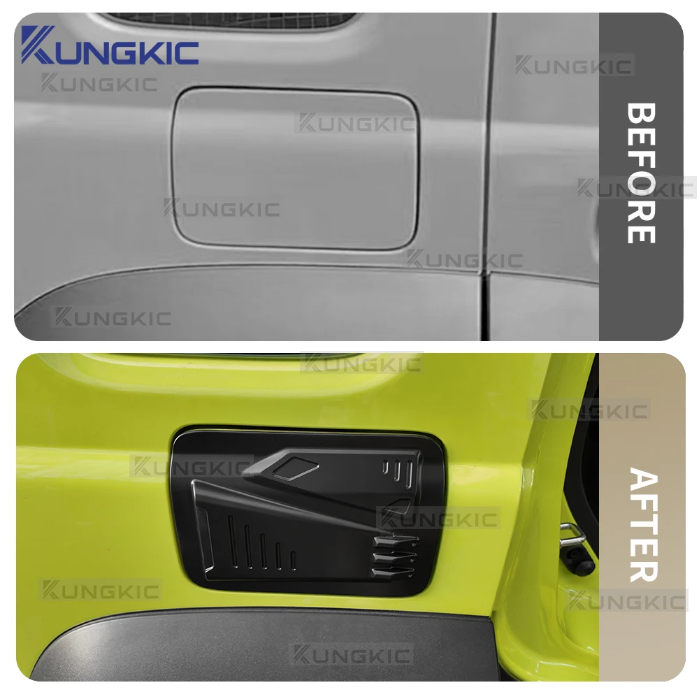 Car Fuel Tank Cap Cover Sticker For Suzuki Jimny 5-Doors Nomade 2023 2024 2025 LHD RHD ABS Matte Black Decor Accessories view 2