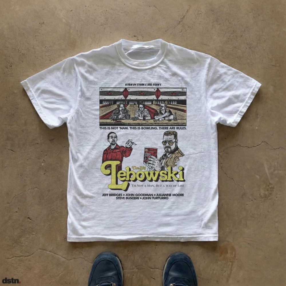 The Big Lebowski Movie T-shirt Coen Brothers Film Tee Cult Film Art Shirt Vintage Tee Clothing Short Sleeve Unisex Men Women view 2