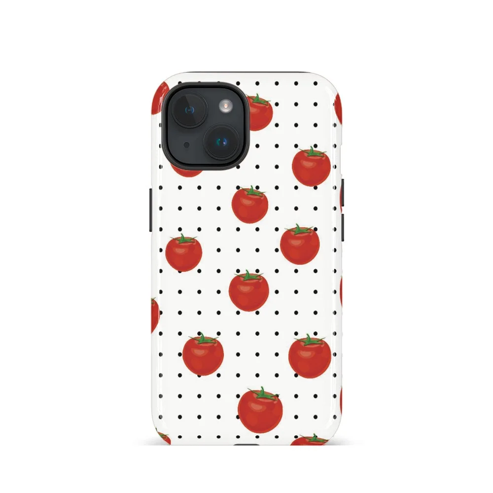 

Ins Korean Wave Point Red Tomato Case for IPHONE 17 16ProMax 15 14 13 12 11 PRO Plus Acrylic TPU Two in One Magnetic Phone Cases