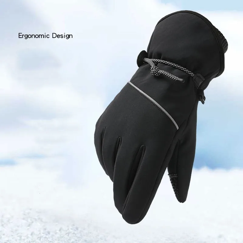 Winter Cycling Ski Gloves Men Ultralight Waterproof Thermal Warm Touch Screen Motorcycle Snow Snowboard Accessories