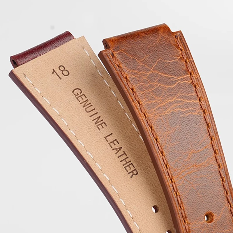 Pulseira de relógio de couro retrô para casio AE-1200/1300 a158w/we 593 a159w F-91W a168/169 pulseira vintage masculina de couro 18mm