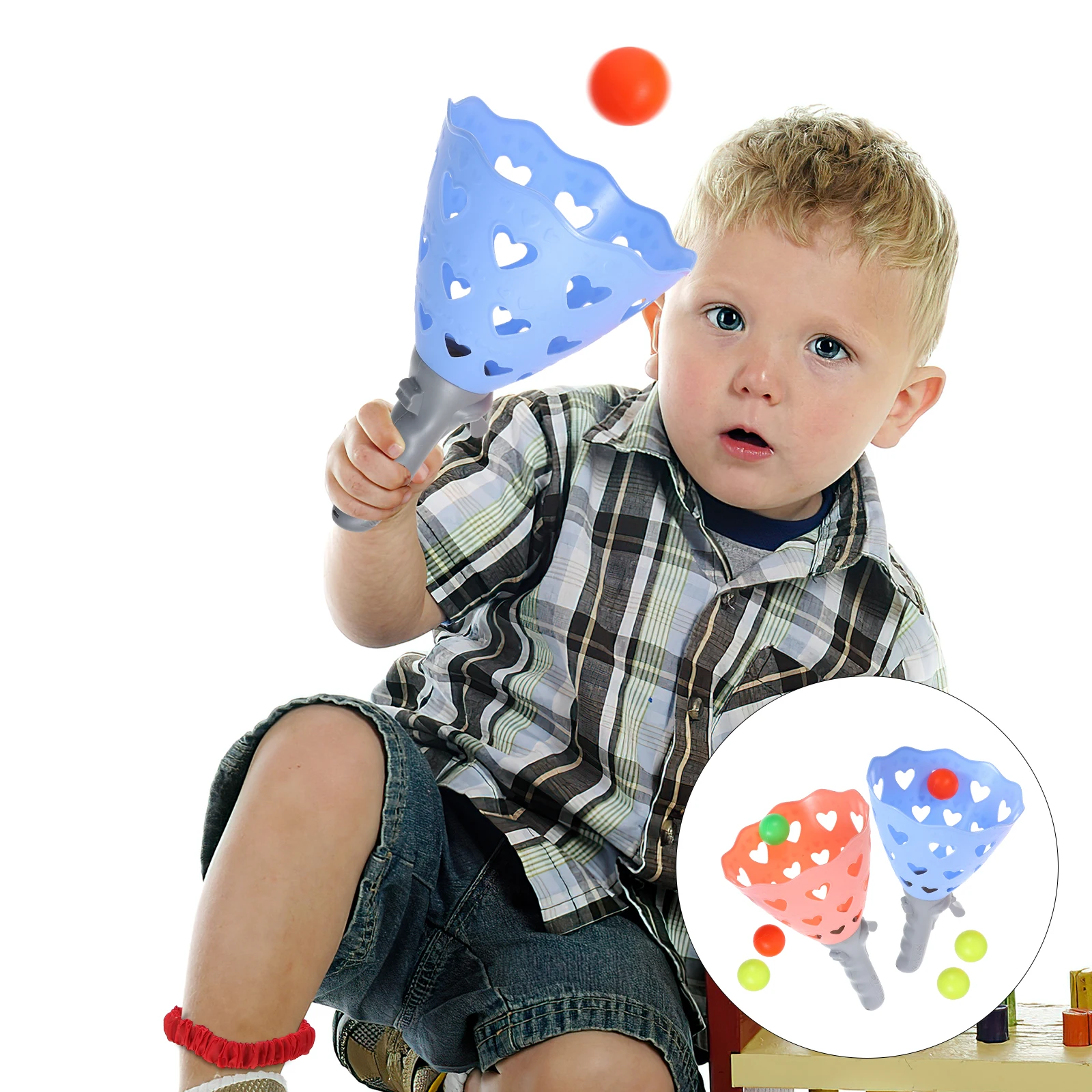 

1 Set Kids Game Launcher Baskets Balls Outdoor Indoor Party Favors Pool Beach Parent-Kids Interactive Throwing Ball Game For