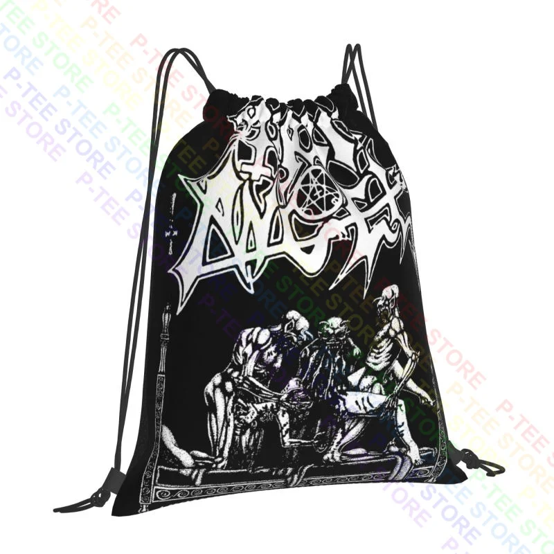 Morbid Angel Abominations Yazbek Drawstring Bags Gym Bag Vintage Shoe Bag Gymnast Bag Large Capacity