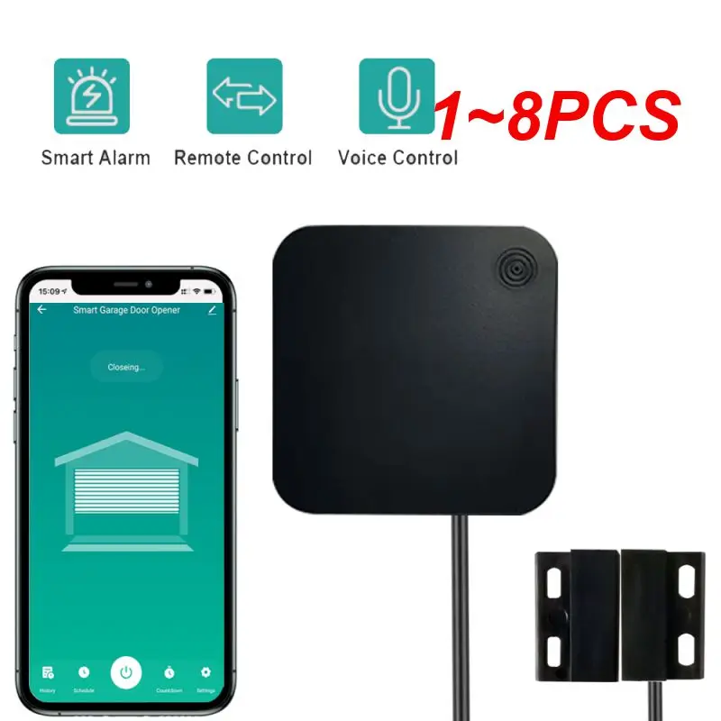 

1~8PCS Tuya WiFi Smart Garage Door Opener Controller No Hub Require Wireless Remote Work With SmartLife Voice Control Alexa